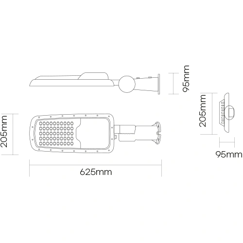 LED Street light - lantern with PHILIPS diodes 130W, 18200Lm, 4000K, IP66